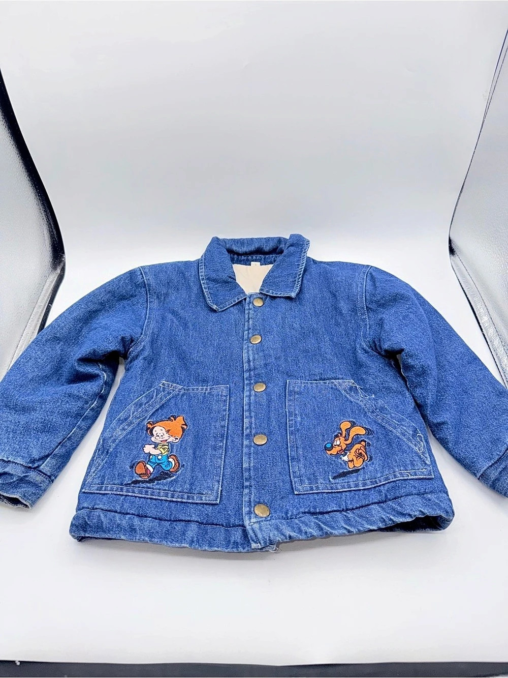 Vintage Belgian Boule et Bill Denim Kids Coat